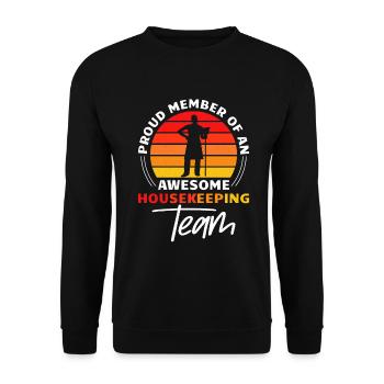 Semaine d’appréciation pour l’entretien ménager - Sweat-shirt Unisexe - noir - Devant - Alina (178cm) & Michal (187cm)