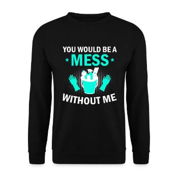 Semaine d’appréciation pour l’entretien ménager - Sweat-shirt Unisexe - noir - Devant - Alina (178cm) & Michal (187cm)
