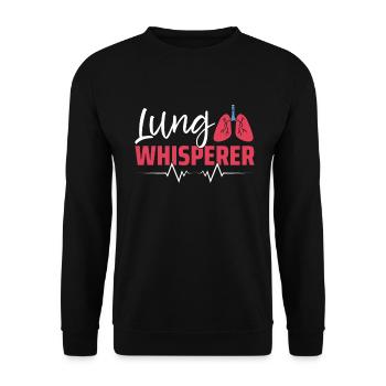 Respiratory Therapist Respiratory Therapy - Unisex Sweatshirt - black - Front - Alina (178cm) & Michal (187cm)