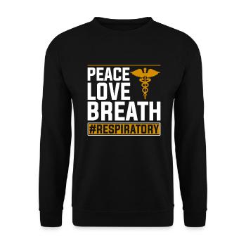 Respiratory Therapist Respiratory Therapy - Unisex Sweatshirt - black - Front - Alina (178cm) & Michal (187cm)