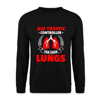 Respiratory Therapist Respiratory Therapy - Unisex Sweatshirt - black - Front - Alina (178cm) & Michal (187cm)