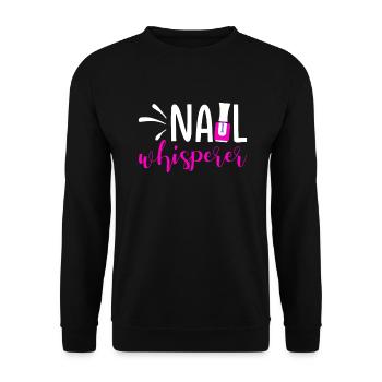 Nail Tech Manucure Technicienne des ongles - Sweat-shirt Unisexe - noir - Devant - Alina (178cm) & Michal (187cm)