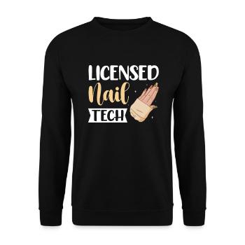 Nail Tech Maniküre Nail Technikerin - Unisex Pullover - Schwarz - Vorne - Alina (178cm) & Michal (187cm)