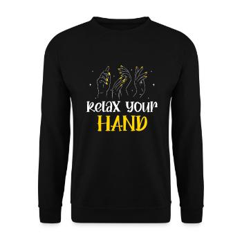 Nail Tech Manucure Technicienne des ongles - Sweat-shirt Unisexe - noir - Devant - Alina (178cm) & Michal (187cm)