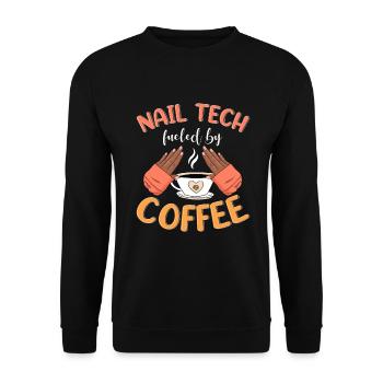 Nail Tech Manucure Technicienne des ongles - Sweat-shirt Unisexe - noir - Devant - Alina (178cm) & Michal (187cm)