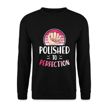 Nail Tech Manicure Nail Technician - Unisex Sweatshirt - black - Front - Alina (178cm) & Michal (187cm)