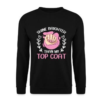 Nail Tech Manucure Technicienne des ongles - Sweat-shirt Unisexe - noir - Devant - Alina (178cm) & Michal (187cm)
