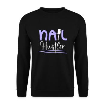 Nail Tech Manucure Technicienne des ongles - Sweat-shirt Unisexe - noir - Devant - Alina (178cm) & Michal (187cm)