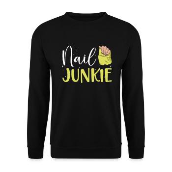 Nail Tech Maniküre Nail Technikerin - Unisex Pullover - Schwarz - Vorne - Alina (178cm) & Michal (187cm)