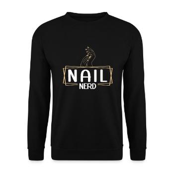 Nail Tech Manucure Technicienne des ongles - Sweat-shirt Unisexe - noir - Devant - Alina (178cm) & Michal (187cm)