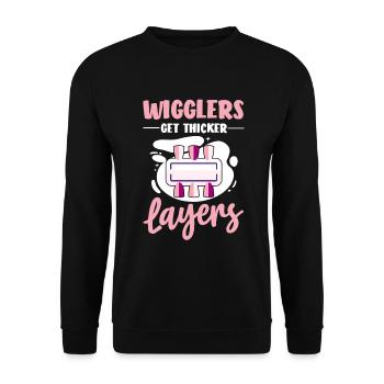 Nail Tech Manucure Technicienne des ongles - Sweat-shirt Unisexe - noir - Devant - Alina (178cm) & Michal (187cm)