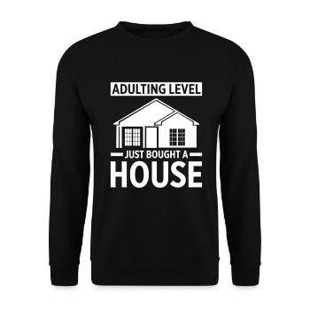 New Homeowner Homeowner Homeowner - Unisex Sweatshirt - black - Front - Alina (178cm) & Michal (187cm)