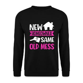 New Homeowner Homeowner Homeowner - Unisex Sweatshirt - black - Front - Alina (178cm) & Michal (187cm)
