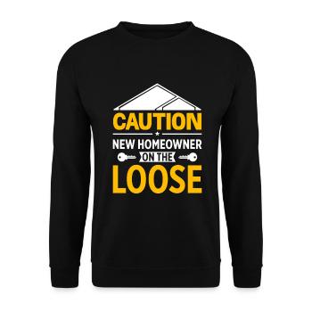 New Homeowner Homeowner Homeowner - Unisex Sweatshirt - black - Front - Alina (178cm) & Michal (187cm)