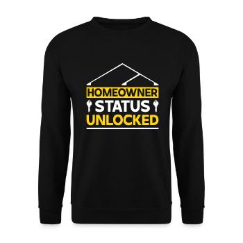New Homeowner Homeowner Homeowner - Unisex Sweatshirt - black - Front - Alina (178cm) & Michal (187cm)