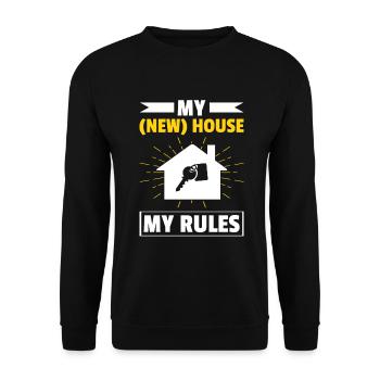 New Homeowner Homeowner Homeowner - Unisex Sweatshirt - black - Front - Alina (178cm) & Michal (187cm)