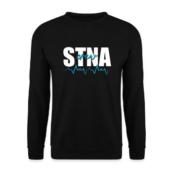 STNA Certified Nursing Assistant - Unisex Sweatshirt - black - Front - Alina (178cm) & Michal (187cm)