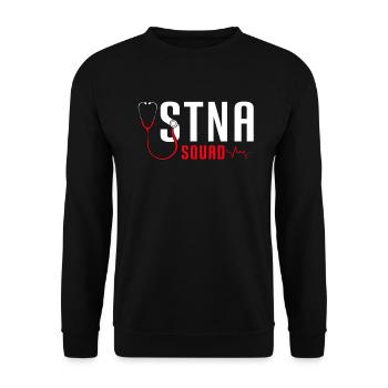STNA Certified Nursing Assistant - Unisex Sweatshirt - black - Front - Alina (178cm) & Michal (187cm)