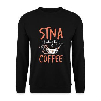 STNA Certified Nursing Assistant - Unisex Sweatshirt - black - Front - Alina (178cm) & Michal (187cm)