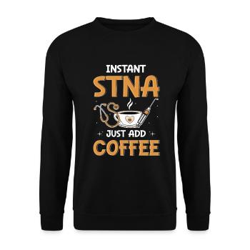 STNA Certified Nursing Assistant - Unisex Sweatshirt - black - Front - Alina (178cm) & Michal (187cm)