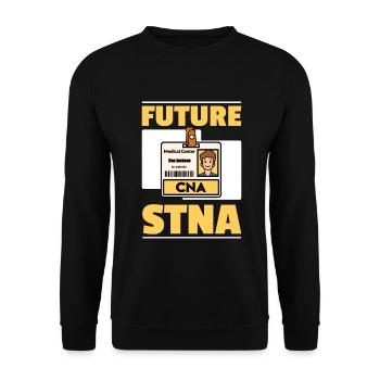 STNA Certified Nursing Assistant - Unisex Sweatshirt - black - Front - Alina (178cm) & Michal (187cm)