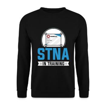 STNA Certified Nursing Assistant - Unisex Sweatshirt - black - Front - Alina (178cm) & Michal (187cm)