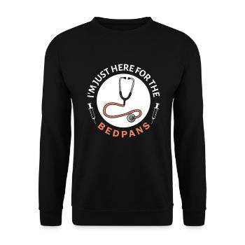 STNA Certified Nursing Assistant - Unisex Sweatshirt - black - Front - Alina (178cm) & Michal (187cm)