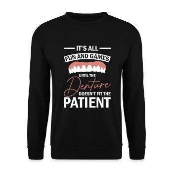 Prothésiste dentaire Prothésiste dentaire - Sweat-shirt Unisexe - noir - Devant - Alina (178cm) & Michal (187cm)