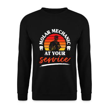 Dental technician Dental technician - Unisex Sweatshirt - black - Front - Alina (178cm) & Michal (187cm)