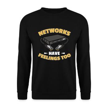 Network Administrator System Administrator Network - Unisex Sweatshirt - black - Front - Alina (178cm) & Michal (187cm)