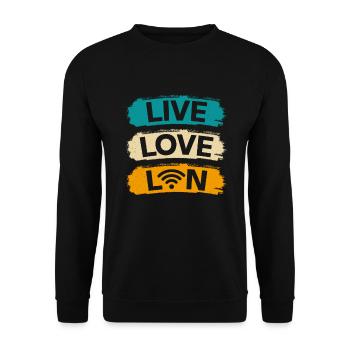 Network Administrator System Administrator Network - Unisex Sweatshirt - black - Front - Alina (178cm) & Michal (187cm)