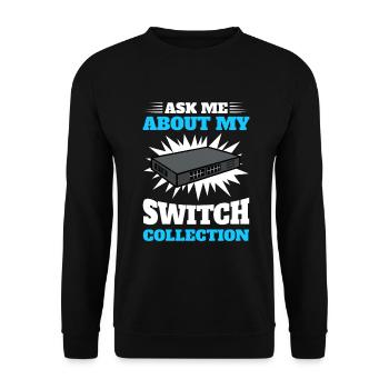 Network Administrator System Administrator Network - Unisex Sweatshirt - black - Front - Alina (178cm) & Michal (187cm)