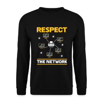Network Administrator System Administrator Network - Unisex Sweatshirt - black - Front - Alina (178cm) & Michal (187cm)