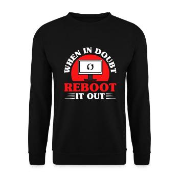 Network Administrator System Administrator Network - Unisex Sweatshirt - black - Front - Alina (178cm) & Michal (187cm)