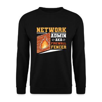 Network Administrator System Administrator Network - Unisex Sweatshirt - black - Front - Alina (178cm) & Michal (187cm)