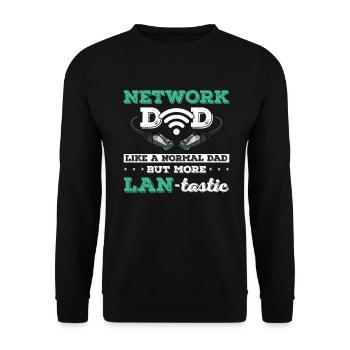 Network Administrator System Administrator Network - Unisex Sweatshirt - black - Front - Alina (178cm) & Michal (187cm)