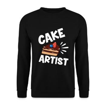 Cake Artist Cake Decorator Decorator B - Unisex Sweatshirt - black - Front - Alina (178cm) & Michal (187cm)