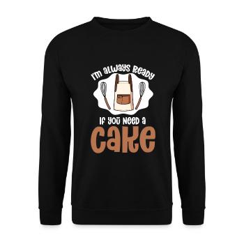 Cake Artist Cake Decorator Cake Decorator B - Unisex Sweatshirt - black - Front - Alina (178cm) & Michal (187cm)