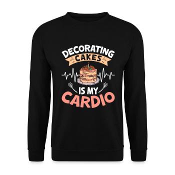 Cake Artist Cake Decorator Cake Decorator B - Unisex Sweatshirt - black - Front - Alina (178cm) & Michal (187cm)