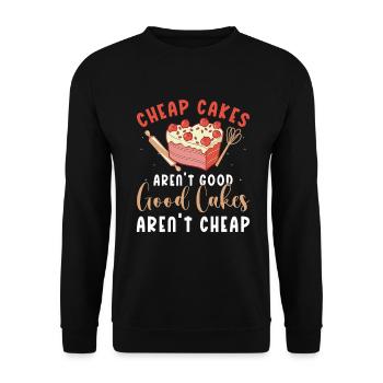 Cake Artist Cake Decorator Cake Decorator B - Unisex Sweatshirt - black - Front - Alina (178cm) & Michal (187cm)