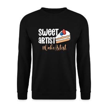 Cake Artist Cake Decorator Cake Decorator B - Unisex Sweatshirt - black - Front - Alina (178cm) & Michal (187cm)