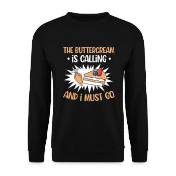 Cake Artist Cake Decorator Cake Decorator B - Unisex Sweatshirt - black - Front - Alina (178cm) & Michal (187cm)