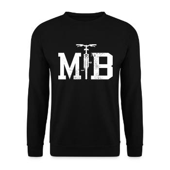Mountain Bike MTB Biker Gift - Unisex Sweatshirt - black - Front - Alina (178cm) & Michal (187cm)
