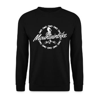 Mountain Bike MTB Biker Gift - Unisex Sweatshirt - black - Front - Alina (178cm) & Michal (187cm)