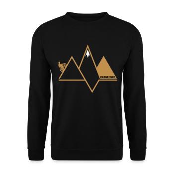 Mountain Bike MTB Biker Gift - Unisex Sweatshirt - black - Front - Alina (178cm) & Michal (187cm)