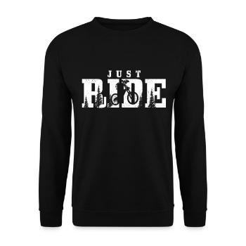 Mountain Bike MTB Biker Gift - Unisex Sweatshirt - black - Front - Alina (178cm) & Michal (187cm)