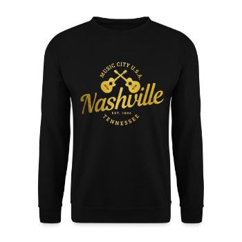 Nashville, Tennessee, Musique country - Sweat-shirt Unisexe - noir - Devant - Alina (178cm) & Michal (187cm)