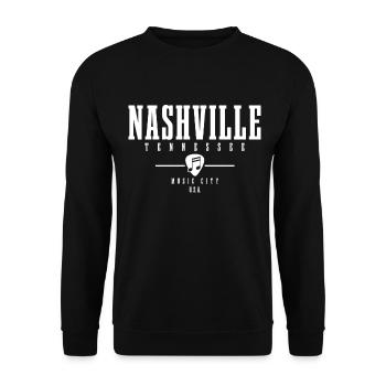 Nashville, Tennessee, Musique country - Sweat-shirt Unisexe - noir - Devant - Alina (178cm) & Michal (187cm)