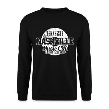 Nashville Tennessee Country Music - Unisex Sweatshirt - black - Front - Alina (178cm) & Michal (187cm)