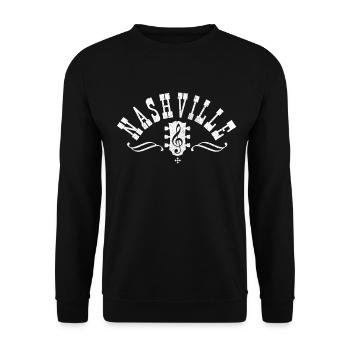 Nashville Tennessee Country Music - Unisex Sweatshirt - black - Front - Alina (178cm) & Michal (187cm)